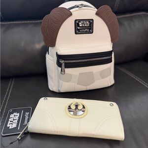 Loungefly Princess Leia Backpack. Wallet is additional price.